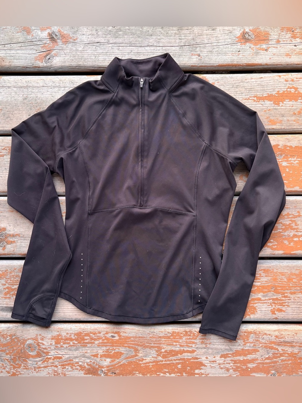 Old Navy Active Power Soft Go-Dry Black Long Sleeve 1/2 Zip Top - Size Small